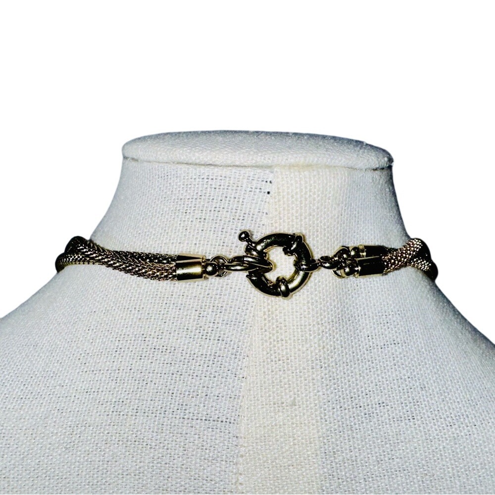 NWT ANTHROPOLOGIE Orange and White Statement Necklace - Picture 3 of 3